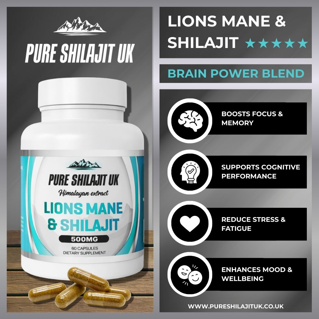 Focus & Brain Function Stack | Lion's Mane, Sea Moss & Shilajit | 3-Mechanism Cognitive Protocol