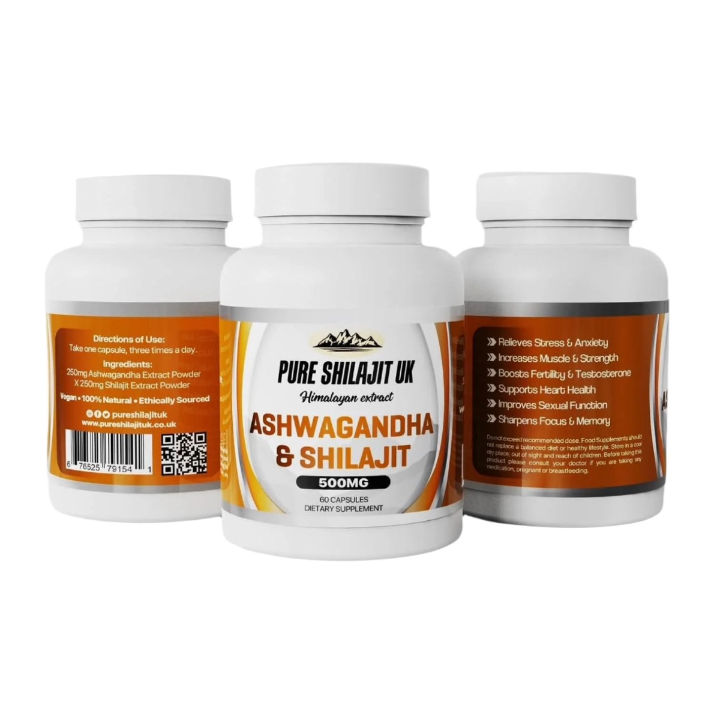 Pure Shilajit UK Extract Capsules Combo Pack (All 6 Different Blends)
