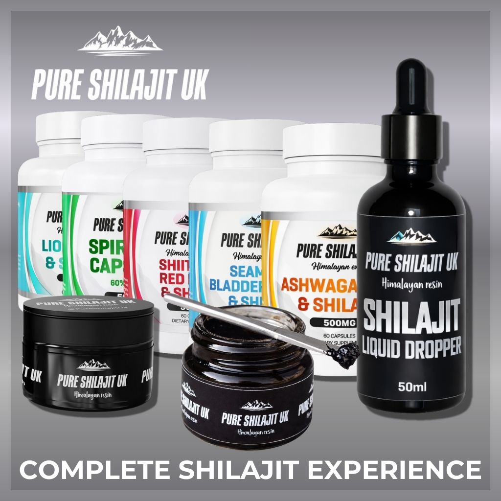 Complete Shilajit Experience Stack | Resin + Dropper + 2 Capsule Blends | Save £35.97