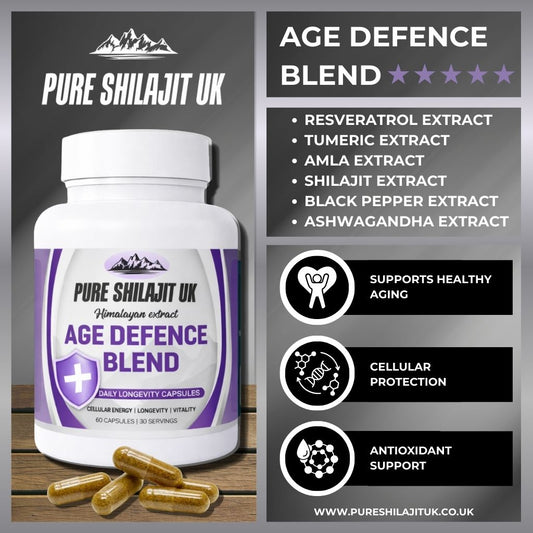 PURE SHILAJIT UK EXTRACT CAPSULES - AGE DEFENCE BLEND
