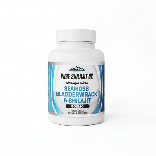 Sea Moss, Bladderwrack & Shilajit Capsules | Thyroid, Skin & Gut Health | 60-720 Caps